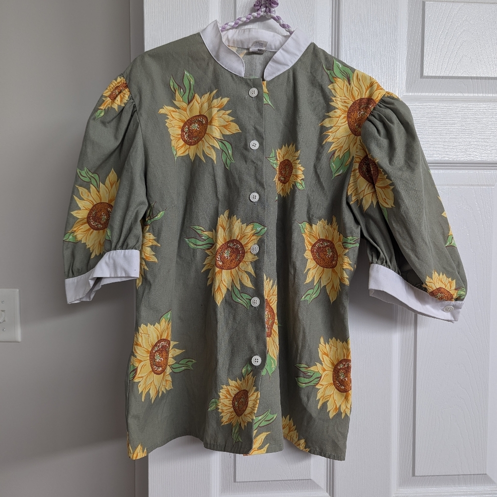 Vintage Sunflower Blouse